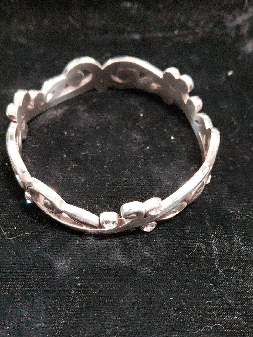 Brighton Silver Scroll Bracelet with Clear Stones - Silver - Picture 4 of 6